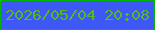 文字の大きさ：2、枠の色：00b504、背景の色：3e57f7、文字の色：53ba21 無料ブログパーツのブログ時計