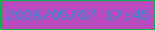 文字の大きさ：2、枠の色：00b543、背景の色：b94bbe、文字の色：2f8ad3 無料ブログパーツのブログ時計