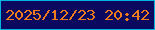 文字の大きさ：4、枠の色：00b5df、背景の色：0b085f、文字の色：ef7b1f 無料ブログパーツのブログ時計