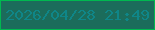 文字の大きさ：1、枠の色：00b850、背景の色：1b6c5b、文字の色：0f8688 無料ブログパーツのブログ時計