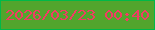 文字の大きさ：4、枠の色：00b948、背景の色：52a52d、文字の色：f13b64 無料ブログパーツのブログ時計