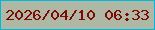 文字の大きさ：1、枠の色：00b9dc、背景の色：afb8a4、文字の色：800901 無料ブログパーツのブログ時計