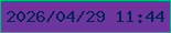 文字の大きさ：3、枠の色：00bc83、背景の色：6f359f、文字の色：032455 無料ブログパーツのブログ時計