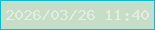文字の大きさ：3、枠の色：00bcdf、背景の色：c6ddc8、文字の色：e4ebe0 無料ブログパーツのブログ時計