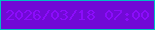 文字の大きさ：5、枠の色：00bec3、背景の色：7109d6、文字の色：8c0cfb 無料ブログパーツのブログ時計