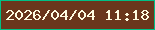文字の大きさ：2、枠の色：00bf85、背景の色：6a361c、文字の色：fefbe1 無料ブログパーツのブログ時計