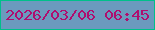 文字の大きさ：2、枠の色：00c08a、背景の色：6b9abe、文字の色：af0d6f 無料ブログパーツのブログ時計