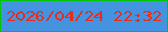文字の大きさ：1、枠の色：00c404、背景の色：4493e0、文字の色：e72d1a 無料ブログパーツのブログ時計