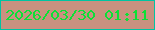 文字の大きさ：5、枠の色：00c4a2、背景の色：c99180、文字の色：0ce136 無料ブログパーツのブログ時計