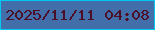 文字の大きさ：3、枠の色：00c7f0、背景の色：426ea9、文字の色：4c0f27 無料ブログパーツのブログ時計