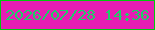 文字の大きさ：1、枠の色：00c90c、背景の色：e61db3、文字の色：1cce68 無料ブログパーツのブログ時計