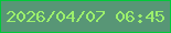 文字の大きさ：2、枠の色：00c939、背景の色：589676、文字の色：9cf06c 無料ブログパーツのブログ時計