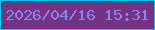 文字の大きさ：2、枠の色：00c9ed、背景の色：743285、文字の色：9181ea 無料ブログパーツのブログ時計