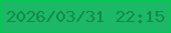 文字の大きさ：3、枠の色：00ca4e、背景の色：1db768、文字の色：118d3f 無料ブログパーツのブログ時計