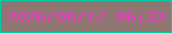 文字の大きさ：4、枠の色：00caa5、背景の色：8f7771、文字の色：f335c8 無料ブログパーツのブログ時計