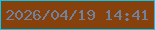 文字の大きさ：3、枠の色：00caf2、背景の色：87410c、文字の色：6f839f 無料ブログパーツのブログ時計