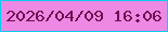 文字の大きさ：3、枠の色：00cfec、背景の色：ed88e4、文字の色：70104f 無料ブログパーツのブログ時計