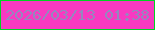 文字の大きさ：5、枠の色：00d323、背景の色：f83ac1、文字の色：9587bf 無料ブログパーツのブログ時計