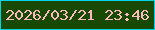 文字の大きさ：3、枠の色：00d4ed、背景の色：194a05、文字の色：febbbf 無料ブログパーツのブログ時計