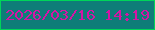 文字の大きさ：1、枠の色：00d559、背景の色：0e7d78、文字の色：d415a5 無料ブログパーツのブログ時計