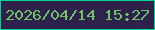 文字の大きさ：1、枠の色：00d593、背景の色：2e224d、文字の色：70c267 無料ブログパーツのブログ時計