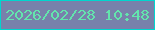 文字の大きさ：1、枠の色：00d6ce、背景の色：7881ab、文字の色：63e5ad 無料ブログパーツのブログ時計