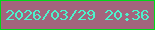 文字の大きさ：2、枠の色：00d71a、背景の色：a2647d、文字の色：4cf3cc 無料ブログパーツのブログ時計