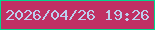 文字の大きさ：5、枠の色：00d88d、背景の色：c03064、文字の色：bccfee 無料ブログパーツのブログ時計