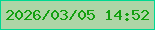 文字の大きさ：3、枠の色：00d892、背景の色：aed5a6、文字の色：12a00f 無料ブログパーツのブログ時計