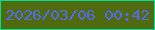 文字の大きさ：4、枠の色：00df95、背景の色：506a0f、文字の色：526bf1 無料ブログパーツのブログ時計