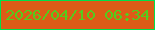 文字の大きさ：2、枠の色：00e04b、背景の色：dd5c17、文字の色：55cc1c 無料ブログパーツのブログ時計