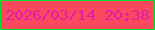 文字の大きさ：3、枠の色：00e12e、背景の色：fa495f、文字の色：d91fac 無料ブログパーツのブログ時計