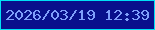 文字の大きさ：4、枠の色：00e1f5、背景の色：09108c、文字の色：809efb 無料ブログパーツのブログ時計