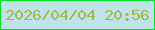文字の大きさ：2、枠の色：00e31e、背景の色：c0e2e9、文字の色：9dbb4d 無料ブログパーツのブログ時計