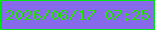 文字の大きさ：5、枠の色：00e415、背景の色：876aea、文字の色：27e109 無料ブログパーツのブログ時計