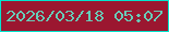 文字の大きさ：4、枠の色：00e5ce、背景の色：9b1730、文字の色：67ccb8 無料ブログパーツのブログ時計