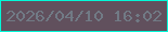 文字の大きさ：4、枠の色：00f8d8、背景の色：61505d、文字の色：717a85 無料ブログパーツのブログ時計