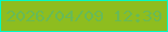 文字の大きさ：2、枠の色：00f9c6、背景の色：8ebd1f、文字の色：67ba57 無料ブログパーツのブログ時計