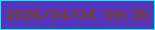 文字の大きさ：5、枠の色：00fbf3、背景の色：5836bc、文字の色：814206 無料ブログパーツのブログ時計