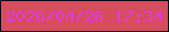 文字の大きさ：2、枠の色：010220、背景の色：d64d5c、文字の色：dd3be4 無料ブログパーツのブログ時計