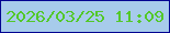文字の大きさ：3、枠の色：010291、背景の色：a7cbeb、文字の色：53c829 無料ブログパーツのブログ時計