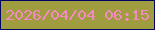 文字の大きさ：4、枠の色：010462、背景の色：9f9d40、文字の色：f38ac1 無料ブログパーツのブログ時計