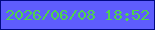 文字の大きさ：3、枠の色：010983、背景の色：5e5dfd、文字の色：4fd24d 無料ブログパーツのブログ時計