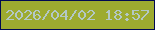 文字の大きさ：4、枠の色：010a52、背景の色：9dab30、文字の色：b3c8c6 無料ブログパーツのブログ時計