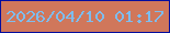 文字の大きさ：1、枠の色：010d9f、背景の色：d0775b、文字の色：7ebdee 無料ブログパーツのブログ時計
