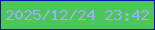 文字の大きさ：1、枠の色：0113a6、背景の色：4bc65a、文字の色：a2adf7 無料ブログパーツのブログ時計