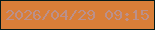 文字の大きさ：3、枠の色：011919、背景の色：d87e38、文字の色：bb908b 無料ブログパーツのブログ時計