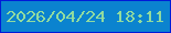 文字の大きさ：5、枠の色：011ad8、背景の色：0b83cf、文字の色：91db9f 無料ブログパーツのブログ時計