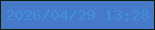 文字の大きさ：2、枠の色：011e09、背景の色：467ac8、文字の色：4190df 無料ブログパーツのブログ時計