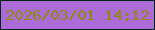 文字の大きさ：3、枠の色：01231d、背景の色：ad6bd8、文字の色：8f8b13 無料ブログパーツのブログ時計